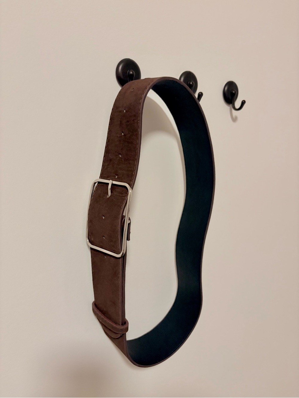 Edikted ~ Brown Suede Woman’s Belt - Classic Leather & Silver Buckle